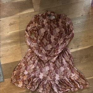 Lily Rose Floral Print Ruffle Dress